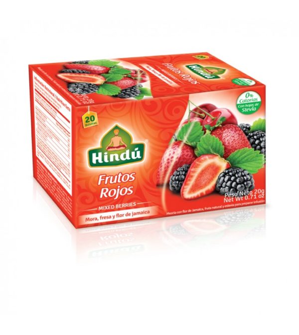 AROMATICA HINDU FRUTAL X20 BOLSITAS FRUTOS ROJOS