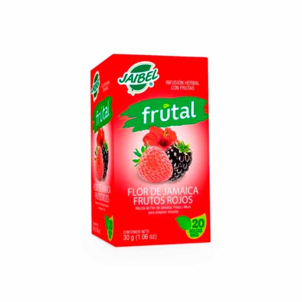 AROMATICA JAIBEL FRUTAL X20 BOLSITAS FLOR DE JAMAICA Y FRUTOS ROJOS