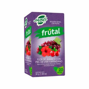 AROMATICA JAIBEL FRUTAL X20 BOLSITAS FLOR DE JAMAICA Y UVA