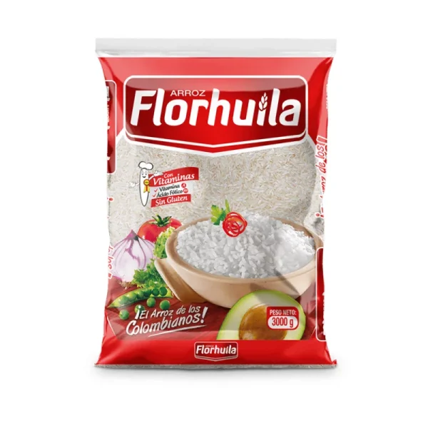 ARROZ FLOR HUILA 3000 GRS