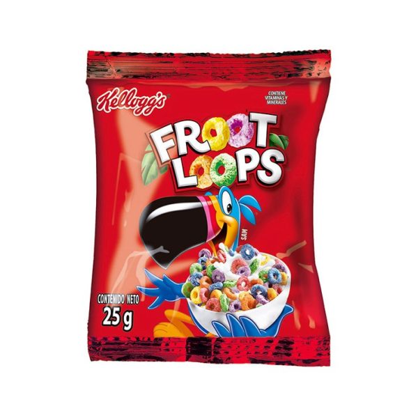 CEREAL FROOT LOOPS KELLOGGS 8X25 GRS PAKETICOS