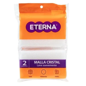 ESPONJA ETERNA 11X7 CMS X2 UNDS MALLA CRISTAL