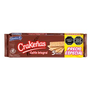 GALLETA CRAKEÑAS COLOMBINA 480 GRS 5 TACOS SALTIN INTEGRAL 5214