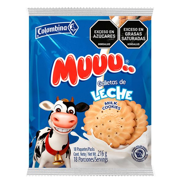 GALLETA DE LECHE MUUU COLOMBINA 18X12 GRS (7037)