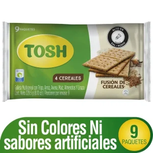 GALLETA TOSH 9X3 256 GRS FUSION DE CEREALES