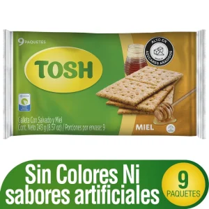 GALLETA TOSH 9X30 GRS MIEL