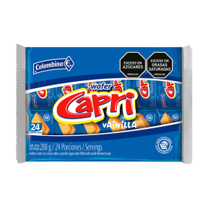 GALLETA WAFER CAPRI 24X12.7 GRS VAINILLA