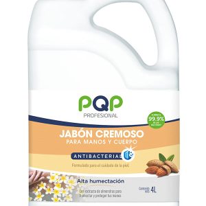 JABON LIQUIDO CREMOSO MANOS Y CUERPO PQP PROF 4 LT