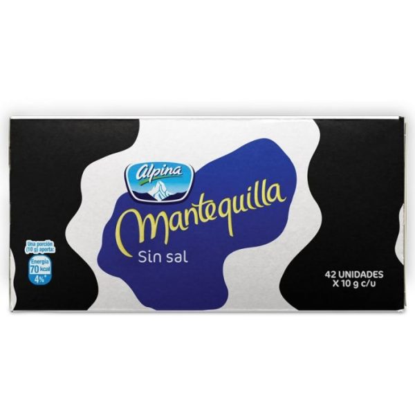 MANTEQUILLA ALPINA 42X10 GRS PORCION INDIVIDUAL
