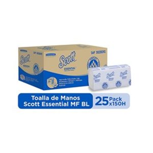 TOALLA DE MANOS SCOTT 25X150 UNDS 30228392 EN Z HS AHORRAMAS BLANCA