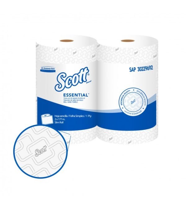 TOALLA DE MANOS SCOTT 2X177 MTS 30229692 ROLLO HS AHORRAMAS BLANCA