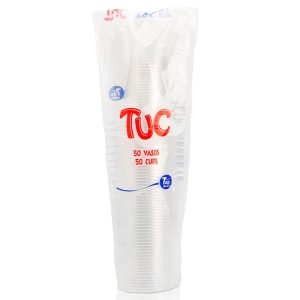 VASO PLASTICO TUC 7 OZ X50 UNDS TRANSPARENTE