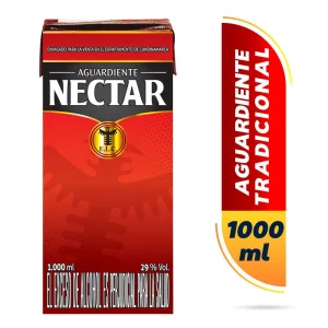 AGUARDIENTE NECTAR 1000 CC ROJO TETRA PACK