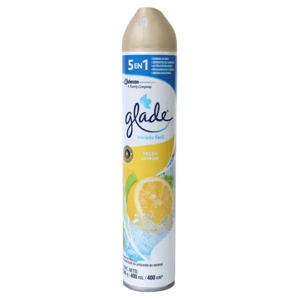 AMBIENTADOR GLADE 400 CC AEROSOL FRESH LEMON