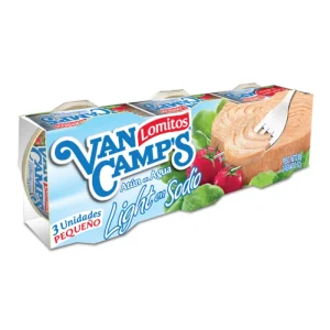 ATUN VAN CAMPS 3X80 GRS LOMITOS AGUA