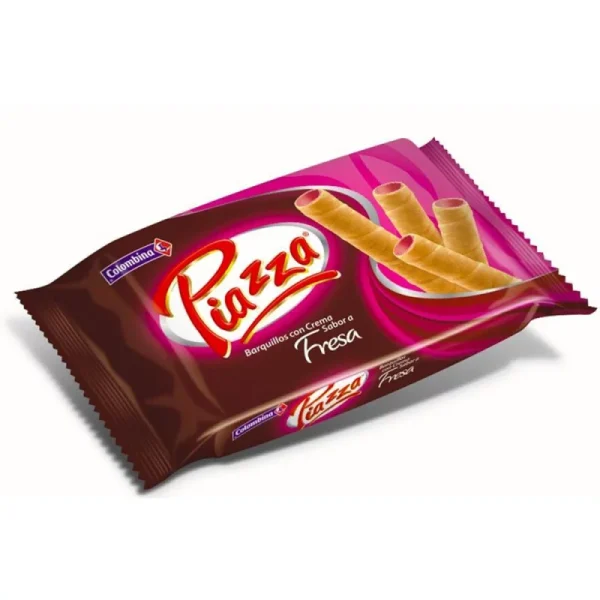 BARQUILLOS PIAZZA 10X4.5 GRS FRESA