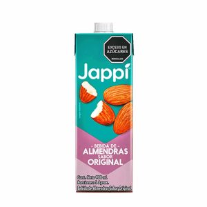 BEBIDA DE ALMENDRAS JAPPI 900 CC NATURAL TETRA PACK