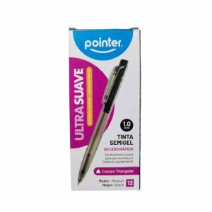 BOLIGRAFO RETRACTIL NEGRO CAJA X12