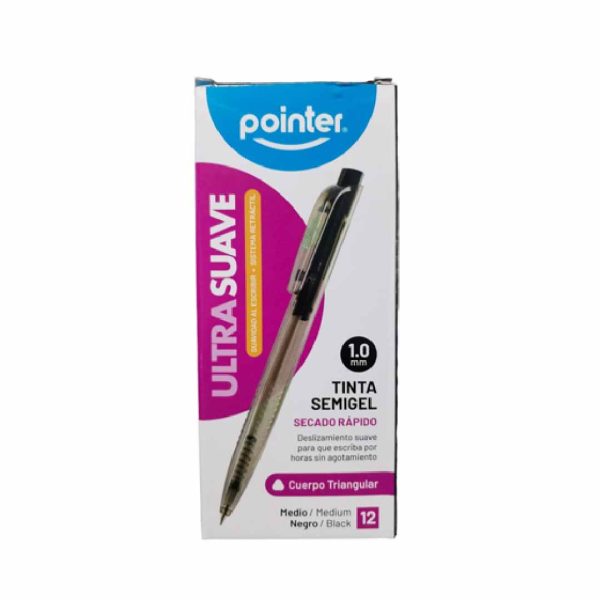 BOLIGRAFO RETRACTIL NEGRO CAJA X12