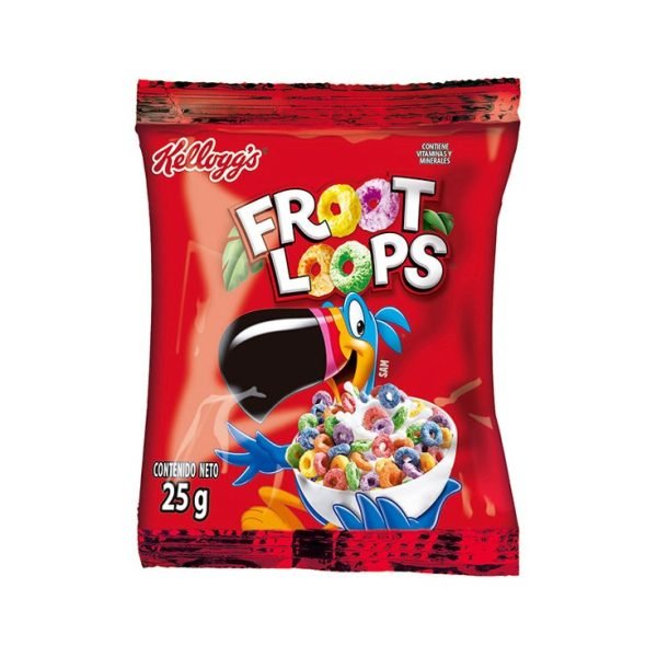 CEREAL FROOT LOOPS KELLOGGS 8X25 GRS PAKETICOS