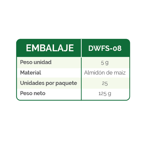 CUCHARA SOPA BIODEGRADABLE ECOGREEN X25 UDS NATURAL DWFS-08 - Image 2