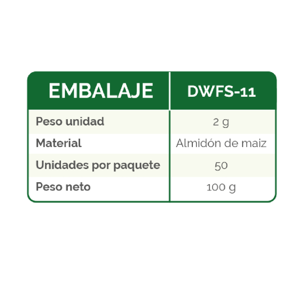 CUCHARA MINI BIODEGRADABLE ECOGREEN X50 UDS NATURAL DWFS-11 - Image 2