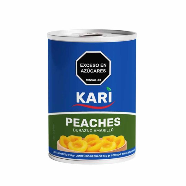 DURAZNOS KARI 410 GRS EN MITADES
