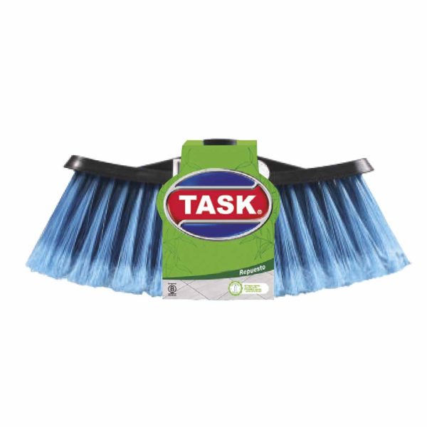 ESCOBA TASK PRO SIN CABO CONVENIENTE SUAVE FIBRA AZUL 35 CM 5950