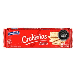 GALLETA CRAKEÑAS COLOMBINA 375 GRS 5 TACOS SALTIN 2573