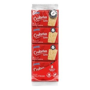 GALLETA CRAKEÑAS COLOMBINA 8X4 UNDS SALTIN PORCIONADA 20536