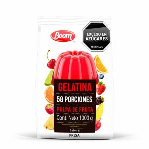GELATINA BOOM AZUCARADA X 1000 GR FRESA