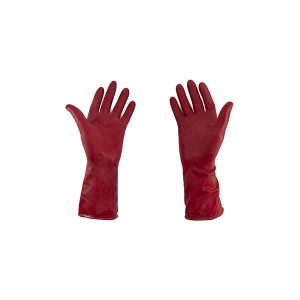 GUANTE RUBBER PLUS ROJO CALIBRE 20 TALLA 7 1/2