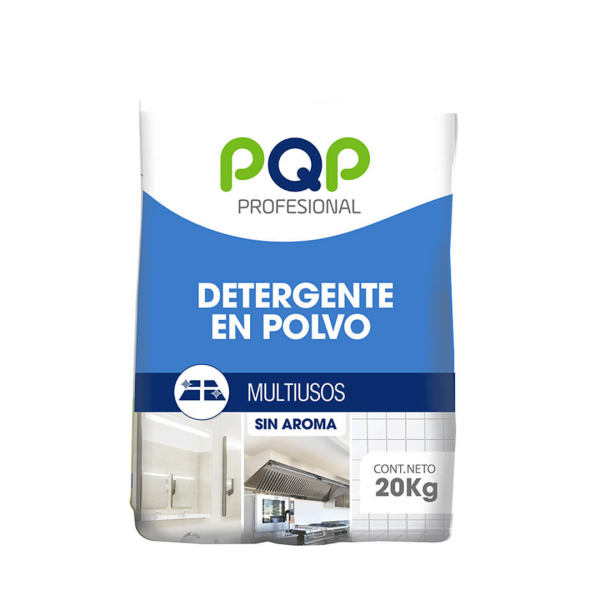 JABON DETERGENTE PQP 20 KILOS MULTIUSOS SIN AROMA INSTITUCIONAL