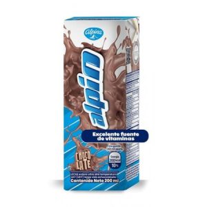 / LECHE LIQUIDA ALPIN 200 ML ACHOCOLATADA TETRA PACK