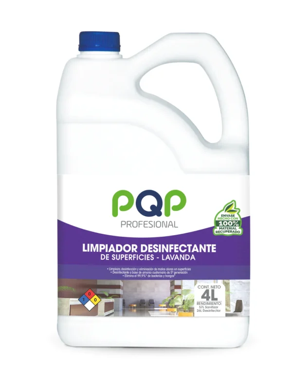 LIMPIADOR DESINFECTANTE PQP 4 LT LAVANDA