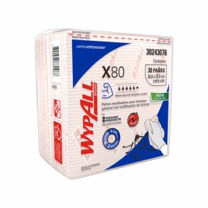 LIMPION WYPALL X80 PLUS 30 PAÑOS 30243076 ROJO