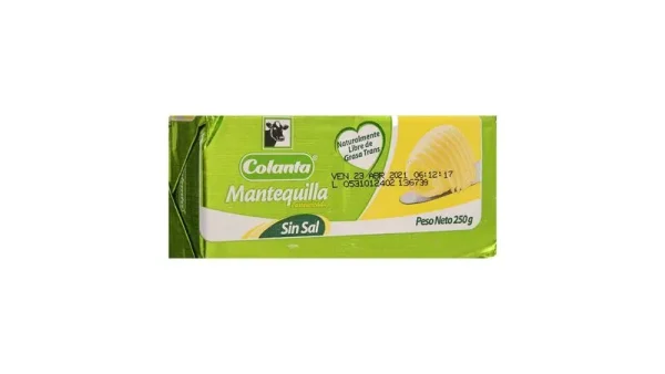 MANTEQUILLA COLANTA 250 GRS SIN SAL