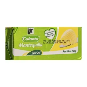 MANTEQUILLA COLANTA 250 GRS SIN SAL