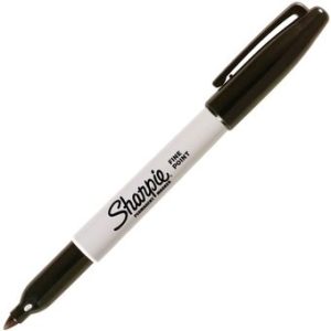 MARCADOR SHARPIE  DELGADO X UNIDAD NEGRO