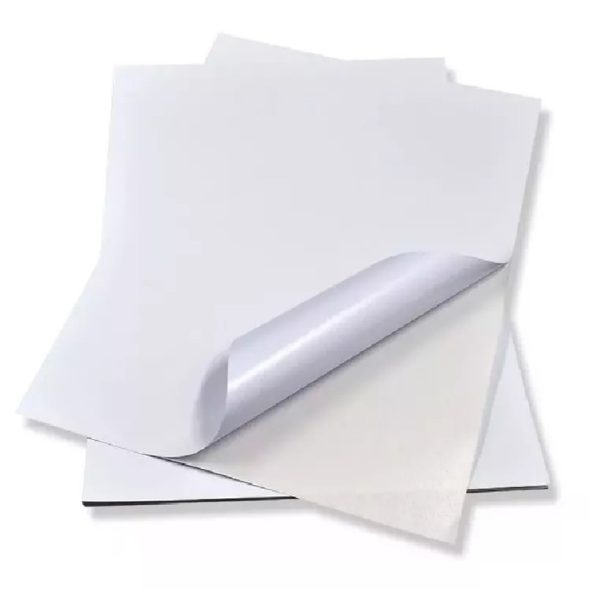 PAPEL ADHESIVO CARTA BLANCO X 10 MATE