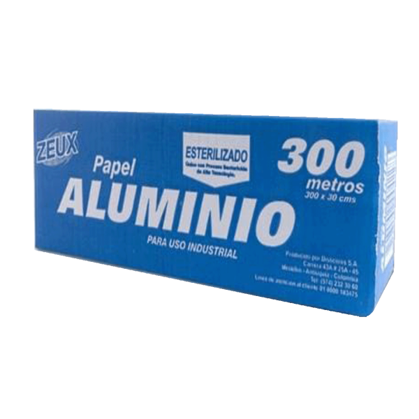 PAPEL ALUMINIO ZEUZ  300 MTS ESTERILIZADO 446