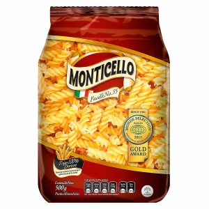 PASTA MONTICELLO 500 GRS FUSILLI (TORNILLO)