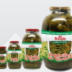 PEPINILLOS ENTEROS EN VINAGRE DEL BOSQUE 500 GRS