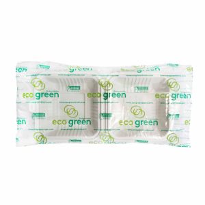 PORTACOMIDA BIODEGRABABLE ECOGREEN SIN DIV PH1 X10 UDS HAMBURGUESA NATURAL DEKJ-01