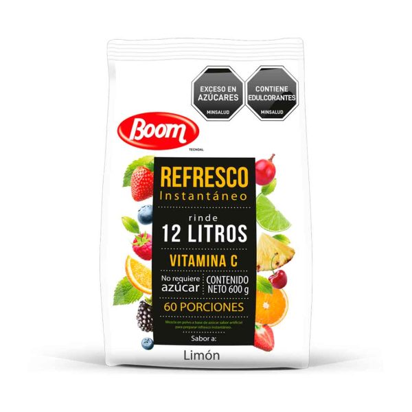 REFRESCO BOOM AZUCARADO 600 GR LIMON