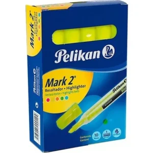 RESALTADOR PELIKAN CAJITA X 10 AMARILLO