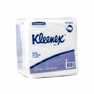 SERVILLETA KLEENEX X100 UNDS (32X32 CMS) 30204202 DE LUJO DINNER CUADRADA BLANCA