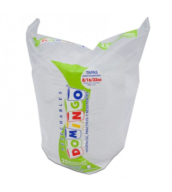 TAPA PLASTICA DOMINGO 7 OZ X50 UDS DIAMETRO 70