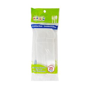 TENEDOR GRANDE DOMINGO X25 UDS BLANCO