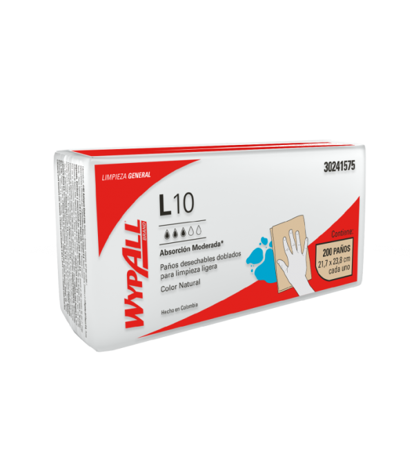 TOALLA WYPALL L10 X200 PAÑOS (21.7X23.8 CMS) 30241575 EN Z NATURAL